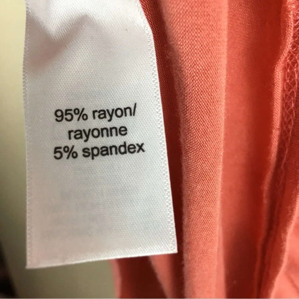 Maurices Women's 24/7 Peach Short Sleeve Tee Size OX With Old Navy Floral Scarf - Picture 9 of 12